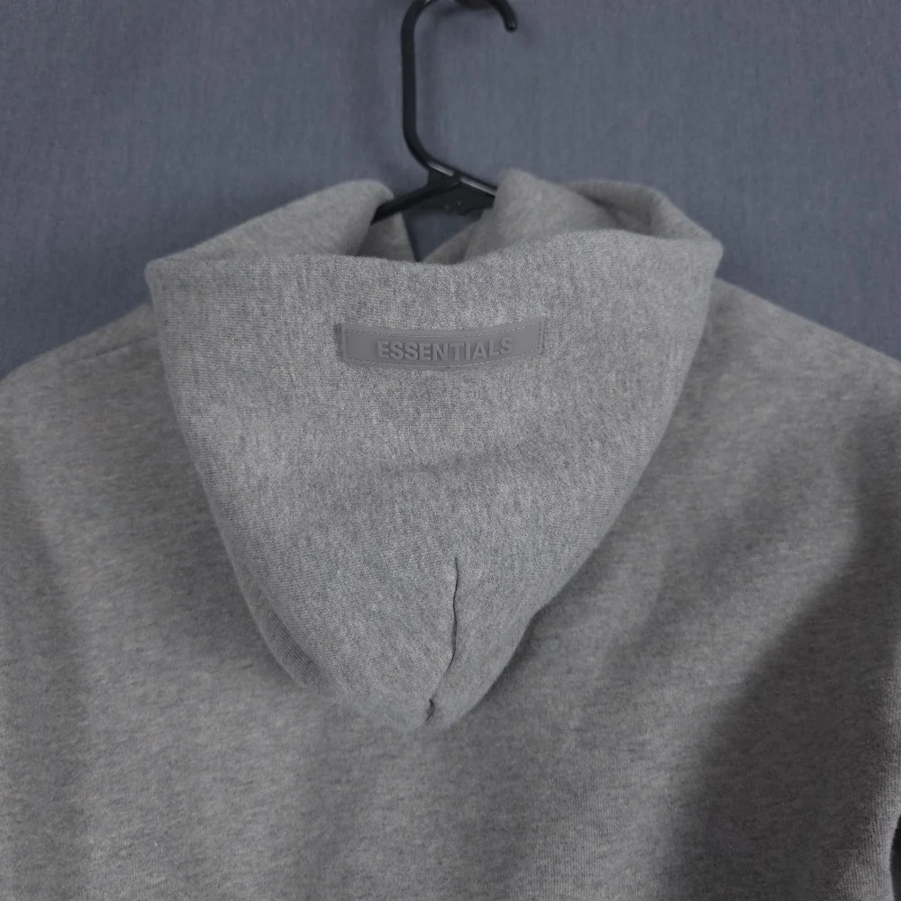 Fear of God Essentials Kids Hoodie Heather Gray Fleece Size XS 4/5 FOG Pullover